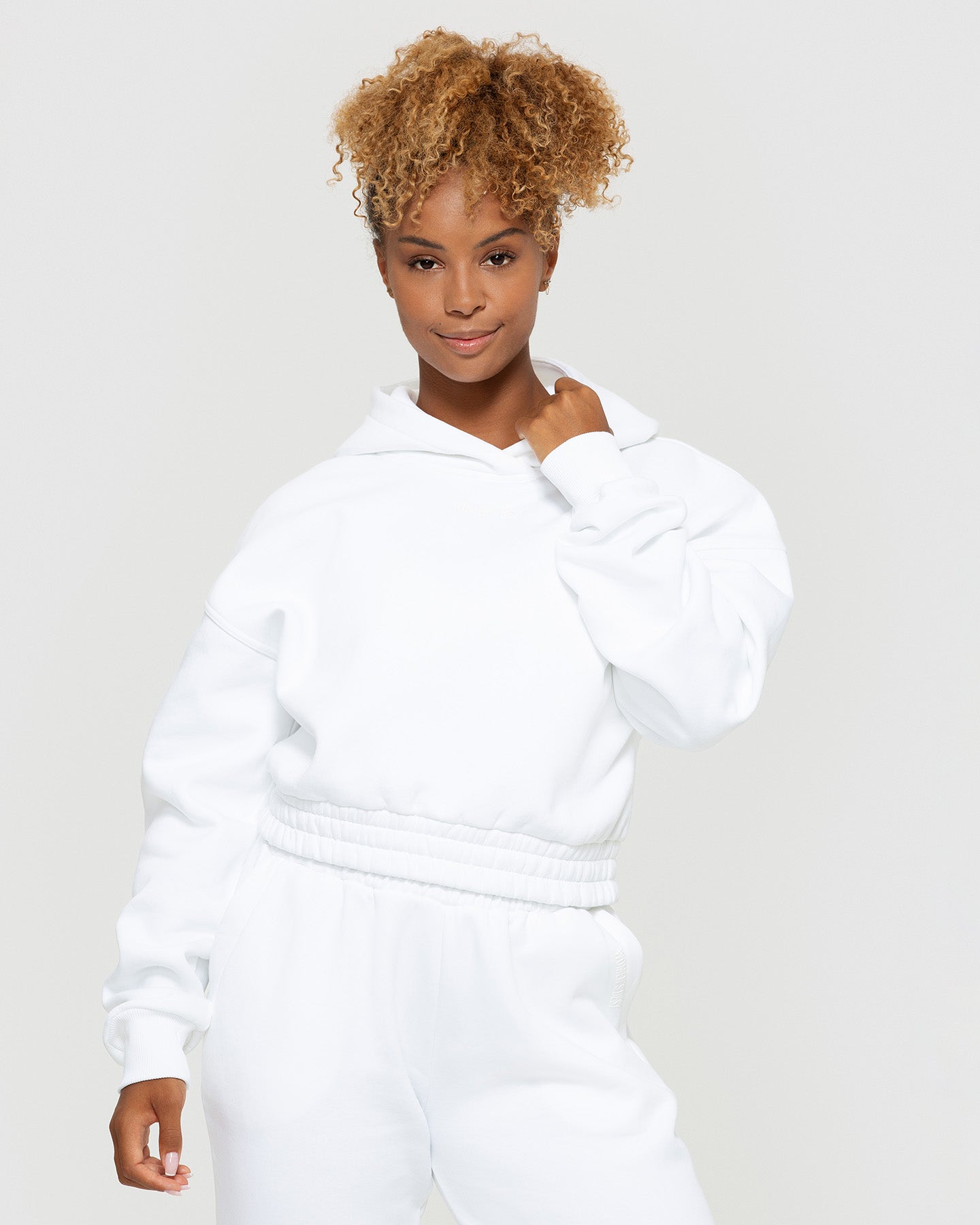 Comfort Cropped Hoodie | White