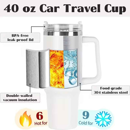 40oz Sublimation Blank Stainless Steel Vacuum Tumbler with Handle